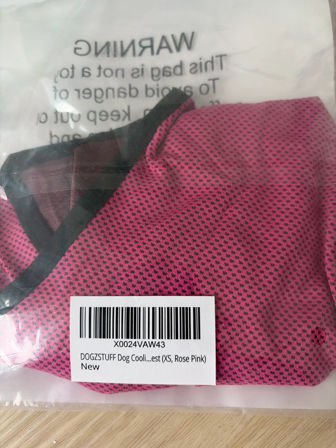 DogzStuff Single Layer Cooling Vest for Dogs (XS, Rose Pink) - photo 2