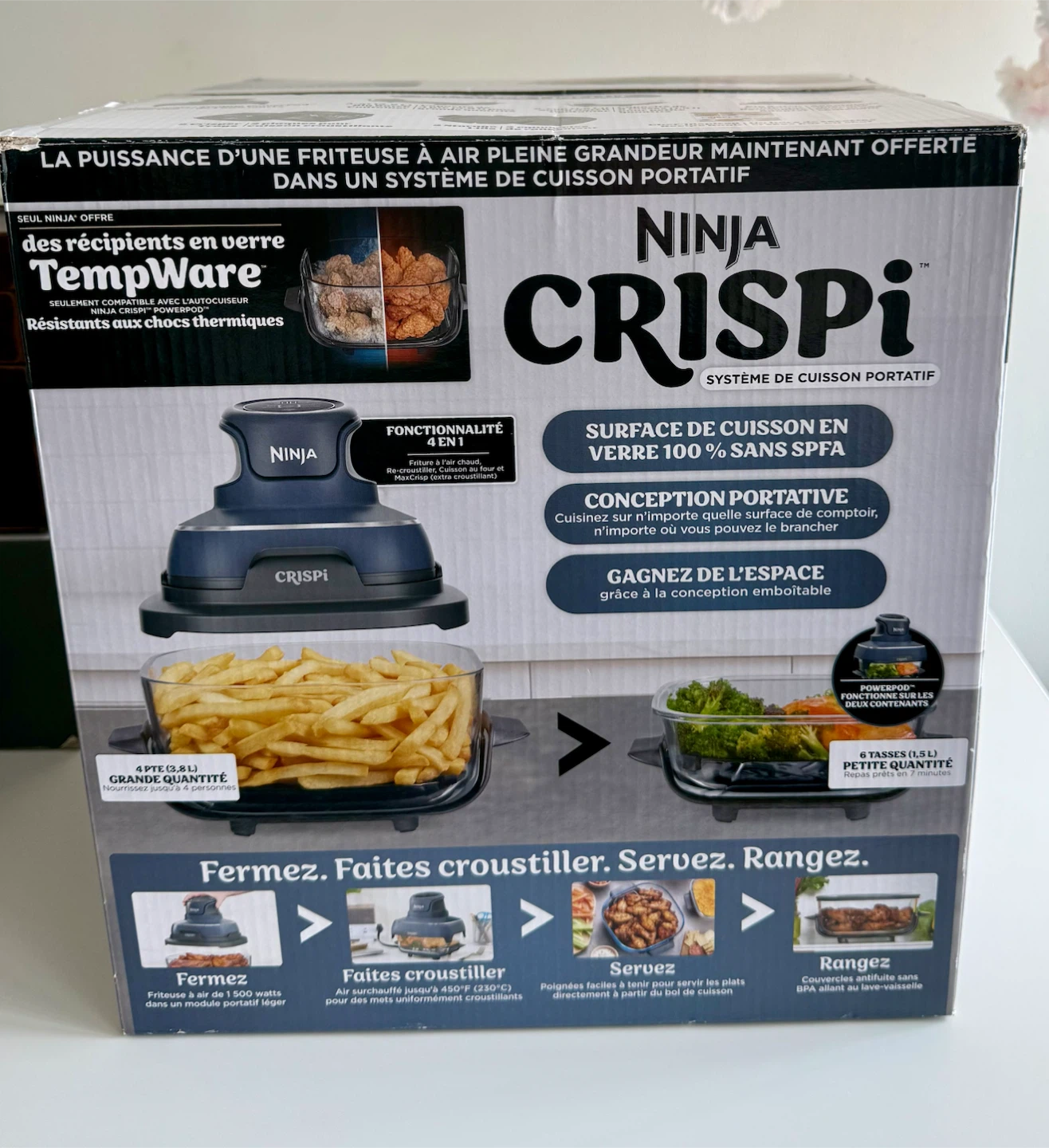 Unopened Ninja Crispi 4-in-1 Portable Air Fryer