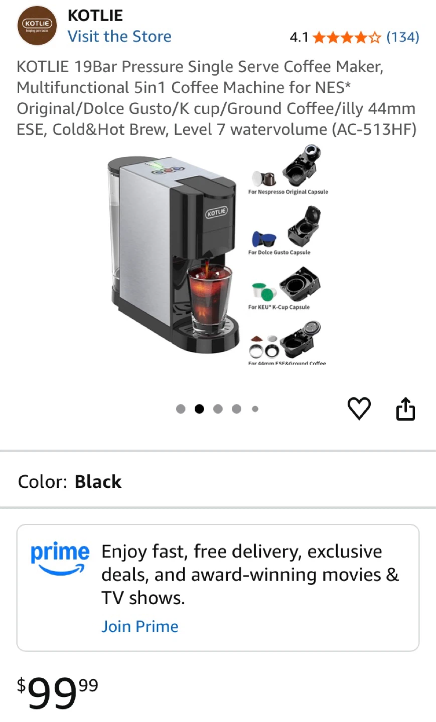 KOTLIE Coffee Machine 5-in-1 nespresso keurig - photo 2