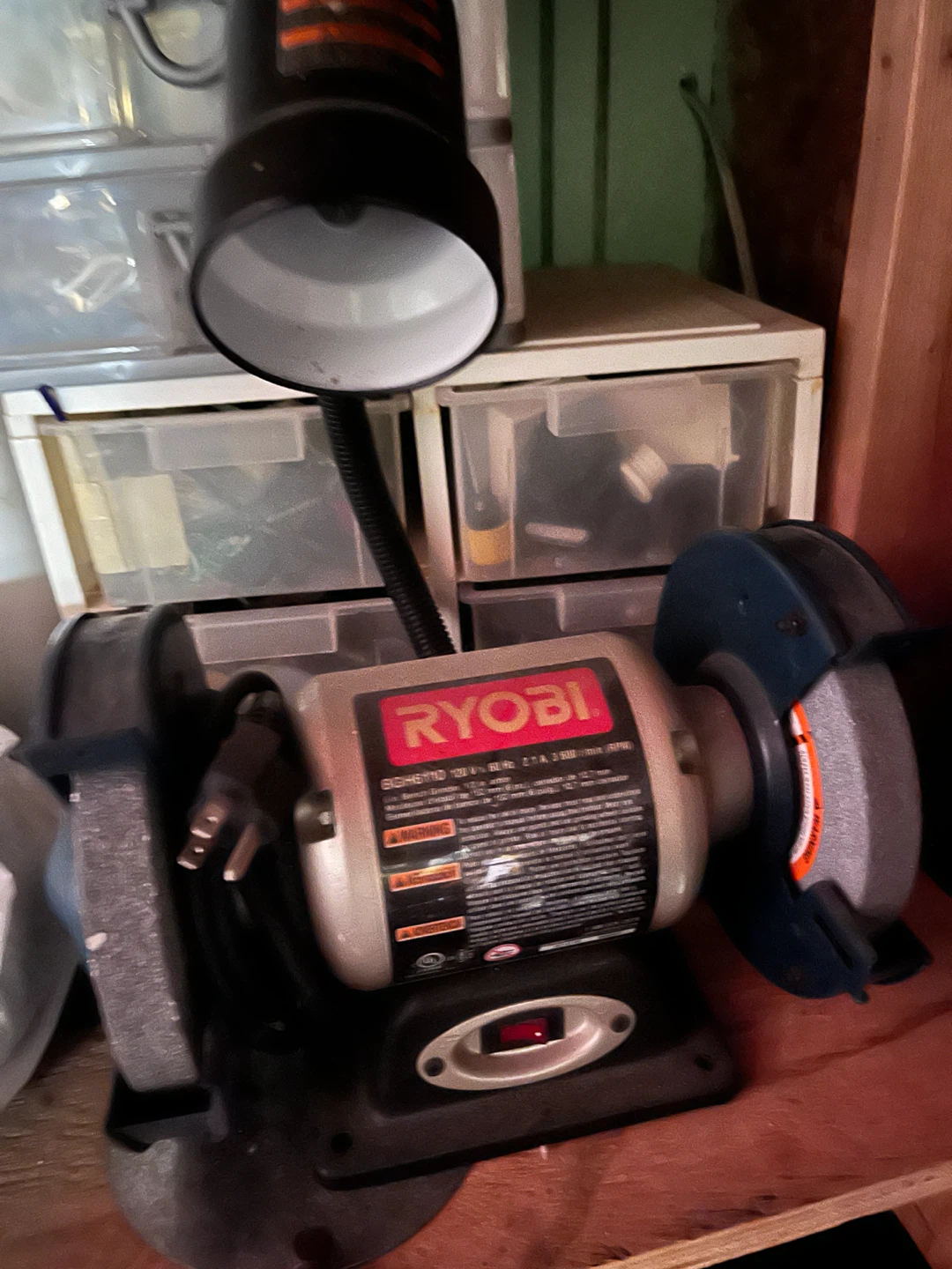 Ryobi Bench Grinder with Lamp - photo 2