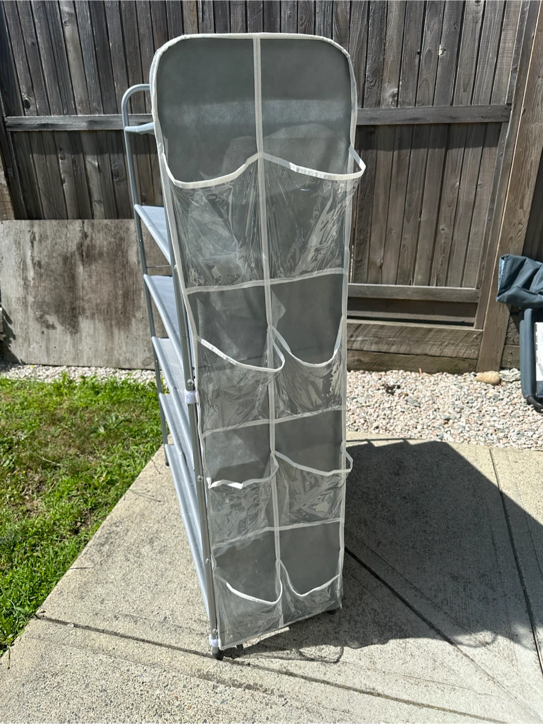 6-Tier Grey Shoe Rack with Side Organizers - photo 2