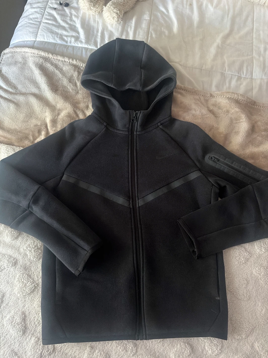 Nike Tech Fleece Full Zip Hoodie Black Size L