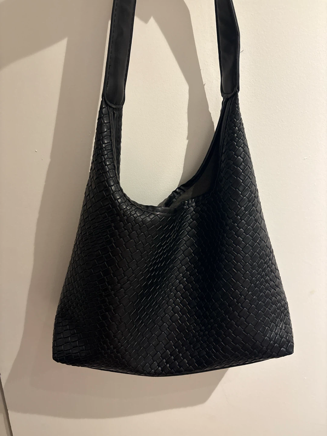 Black Woven Shoulder Bag - photo 2