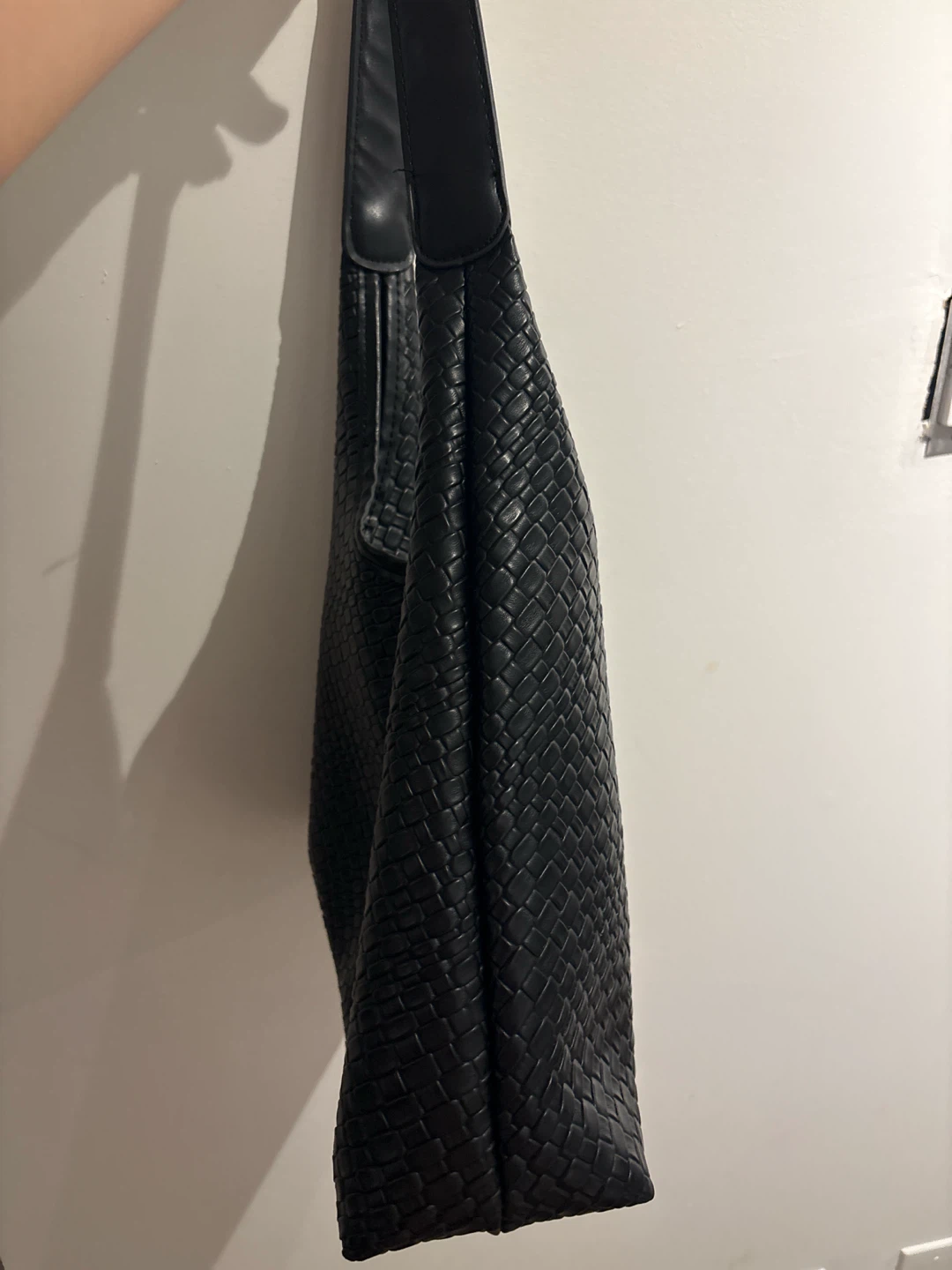 Black Woven Shoulder Bag - photo 3