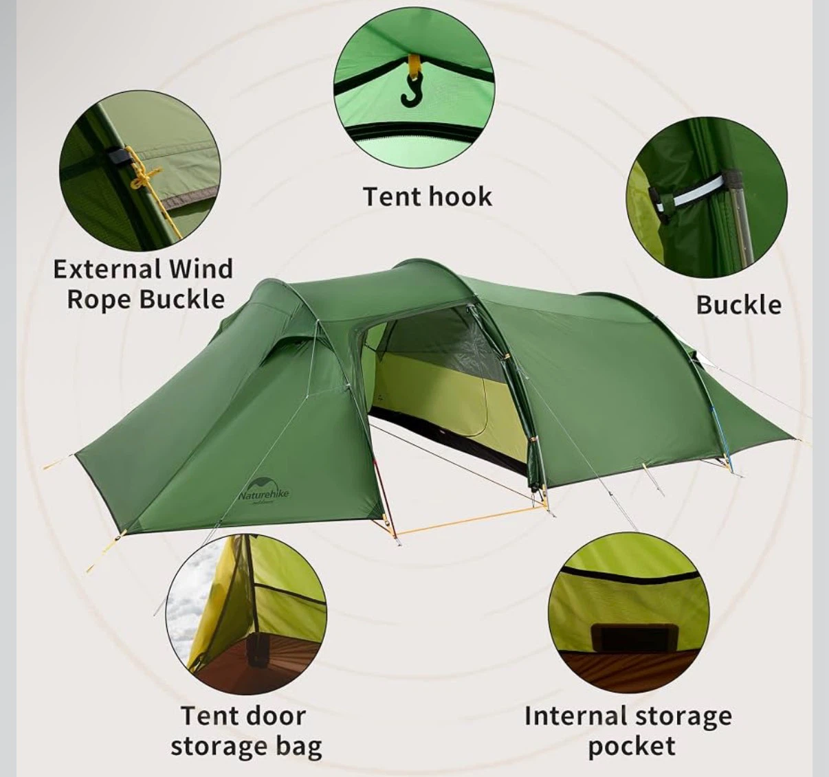 Naturehike 3 Person Backpacking Tent