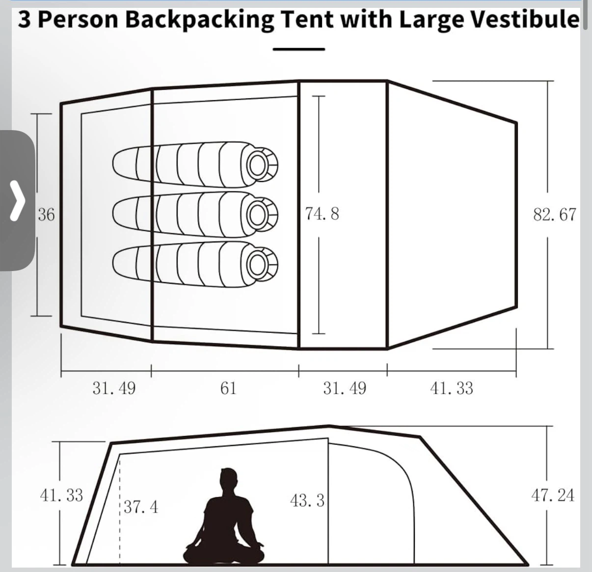 Naturehike 3 Person Backpacking Tent - photo 3