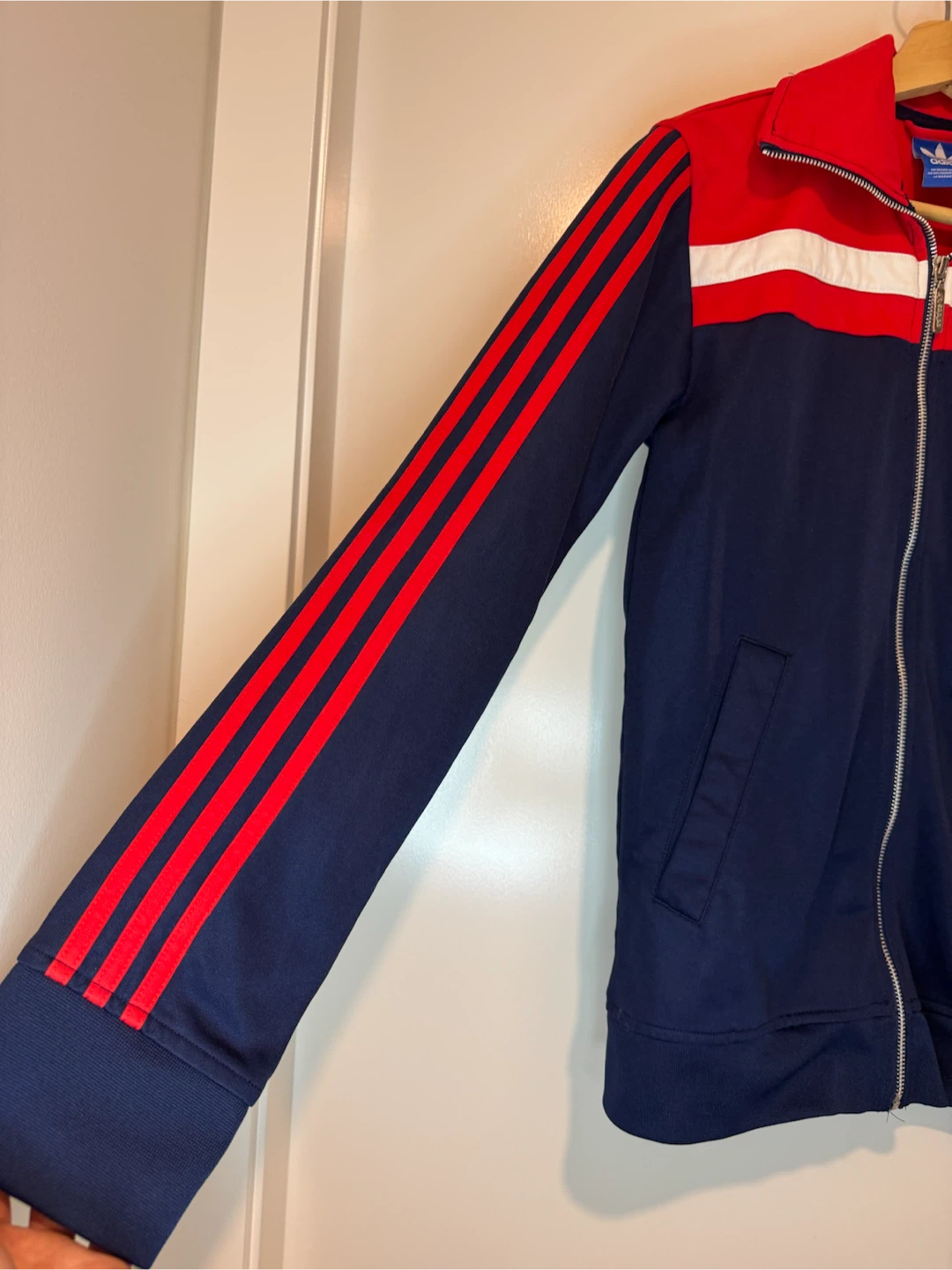 Adidas Track Jacket Red Blue White size S - photo 2