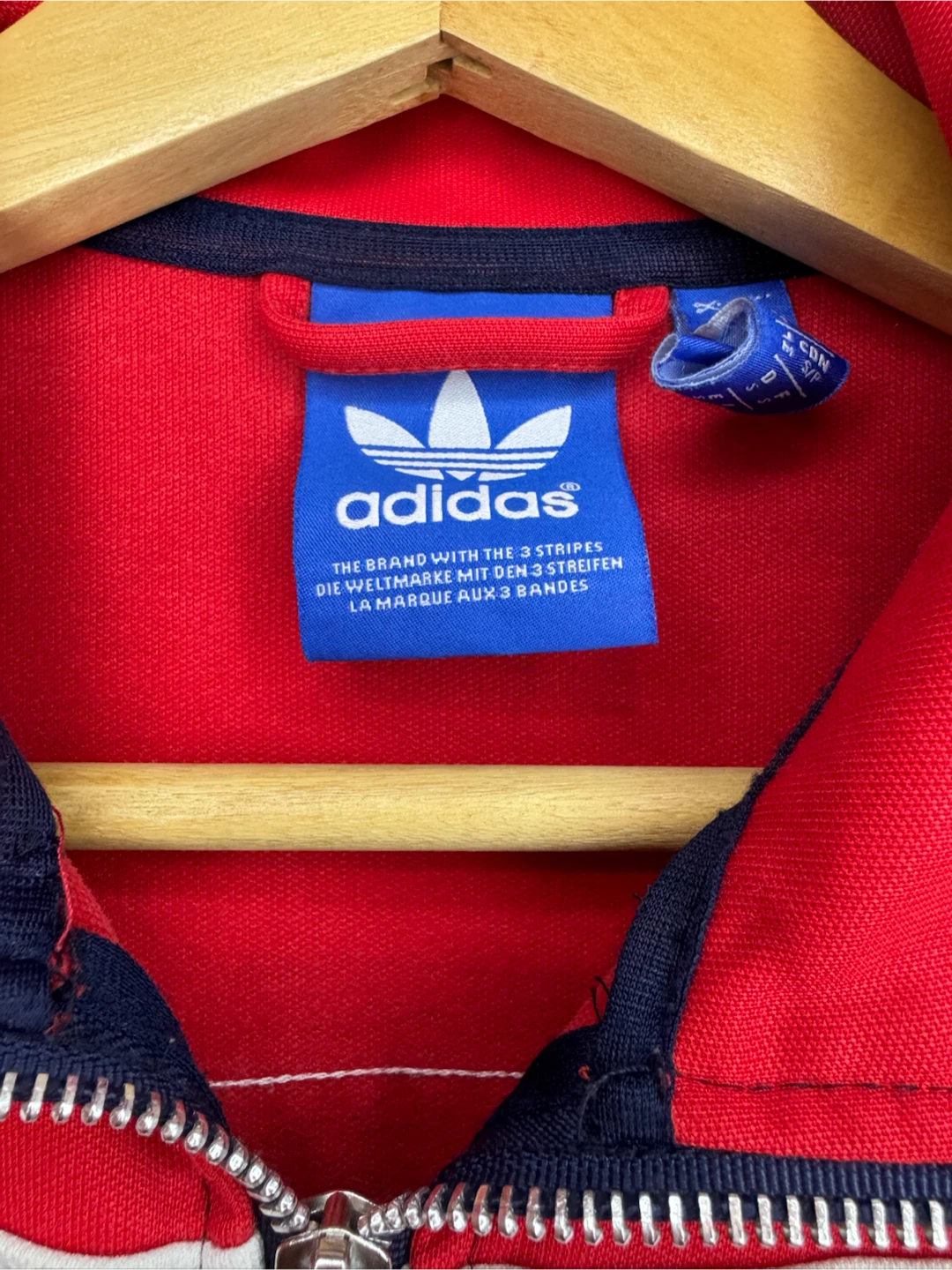 Adidas Track Jacket Red Blue White size S - photo 5