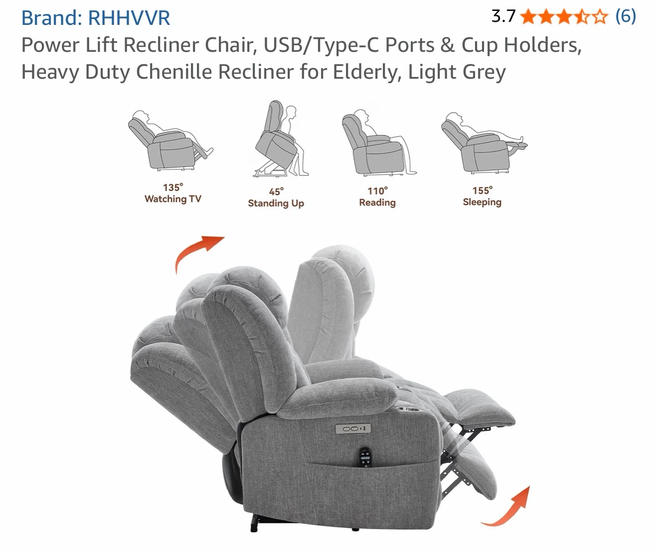 Power lift recliner chair 100 good got to go today - photo 3