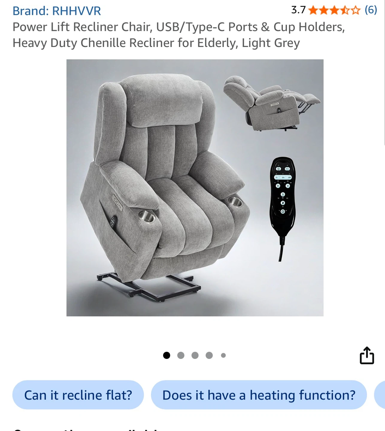Power lift recliner chair 100 good got to go today - photo 5