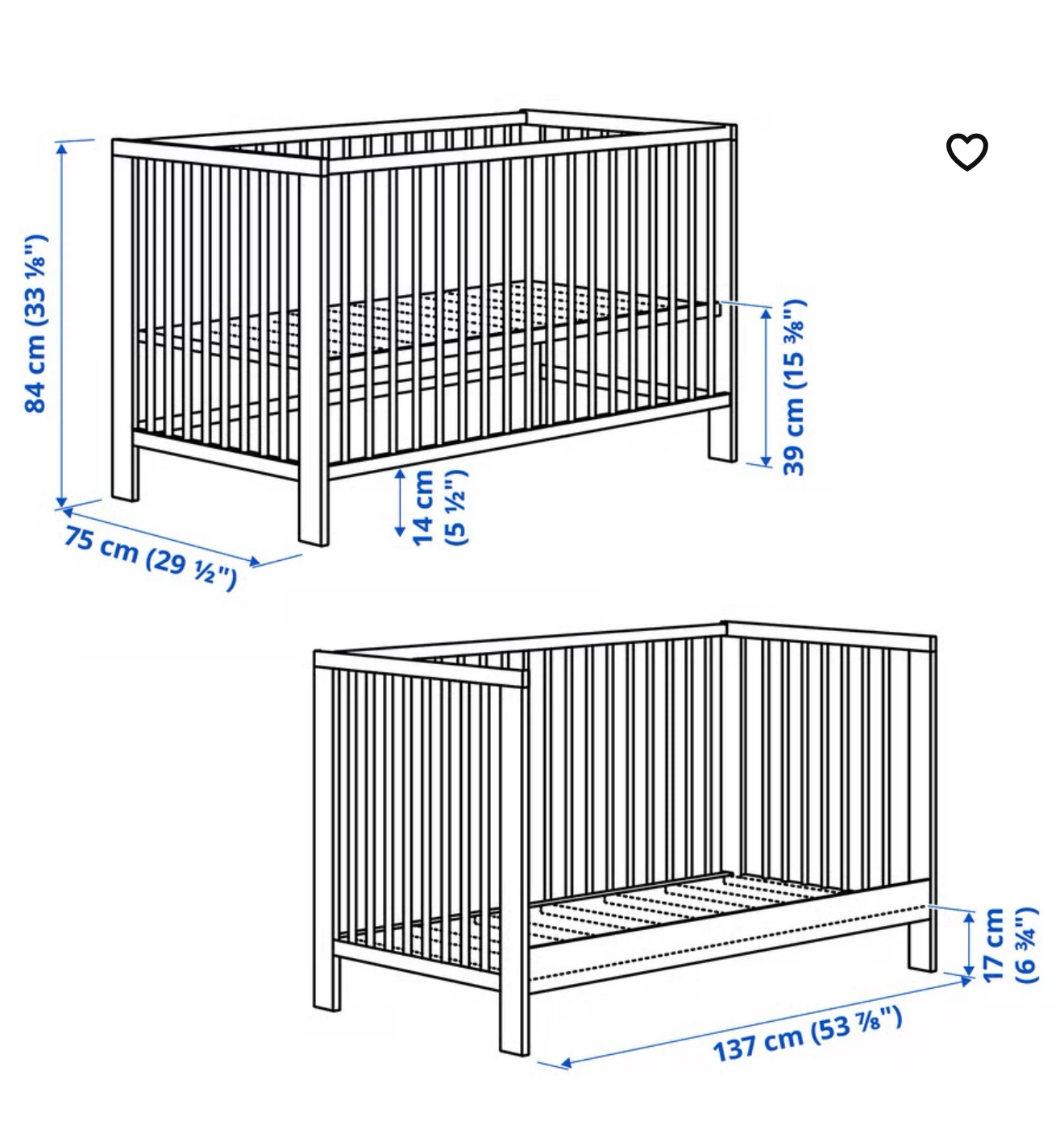 IKEA GULLIVER Convertible Crib – Excellent Condition - photo 3