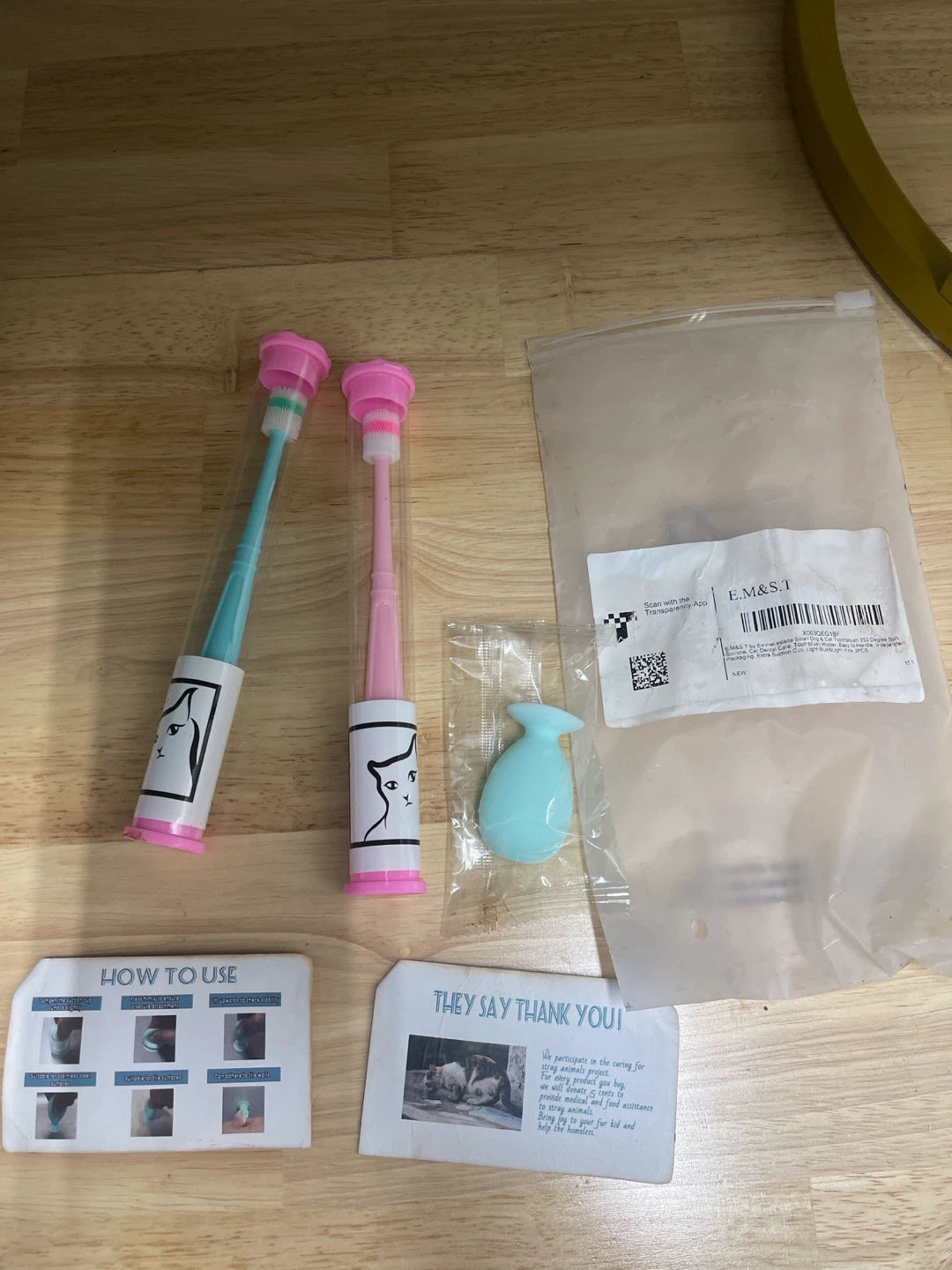 E.M&S.T Smart One & Cat Toothbrush Set
