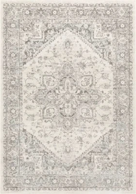 Livabliss Persian Style Area Rug - Grey and White