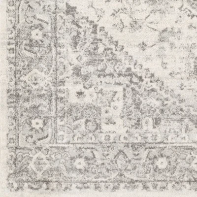 Livabliss Persian Style Area Rug - Grey and White - photo 2
