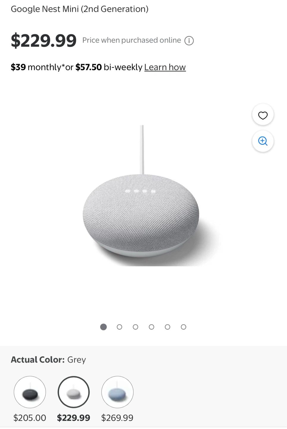 Google Nest Mini (2nd Gen) Smart Speaker - Charcoal - photo 5
