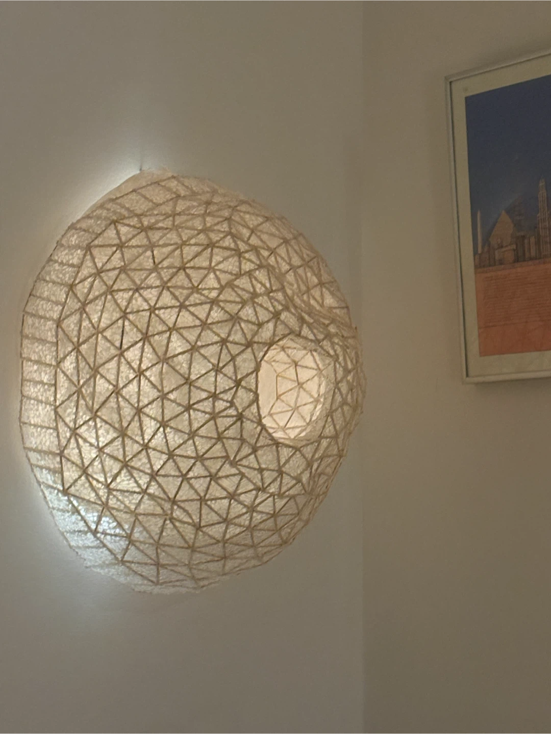 NOT A LAMP Textured Geodesic Globe Light Shade
