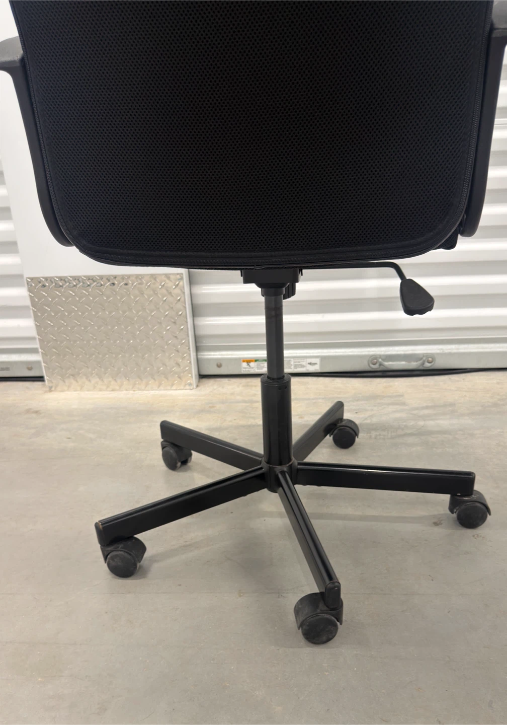 Black Adjustable High-Back Office Chair with Armrests - photo 5