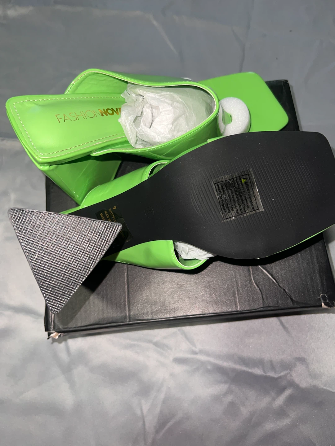 Fashion Nova Women's Green Slide Sandals - photo 5