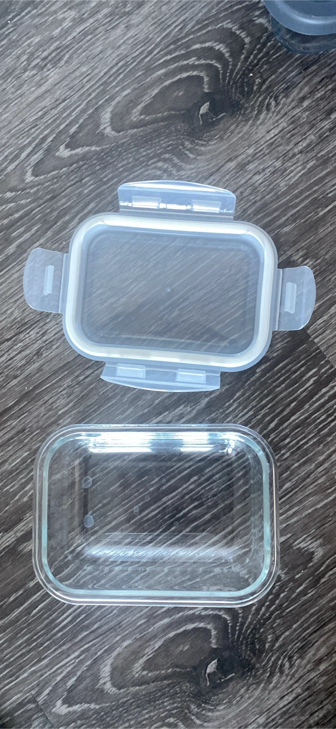 Set of 3 Glass Food Storage Containers with Lids - photo 2