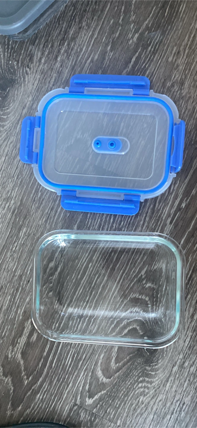 Set of 3 Glass Food Storage Containers with Lids - photo 3