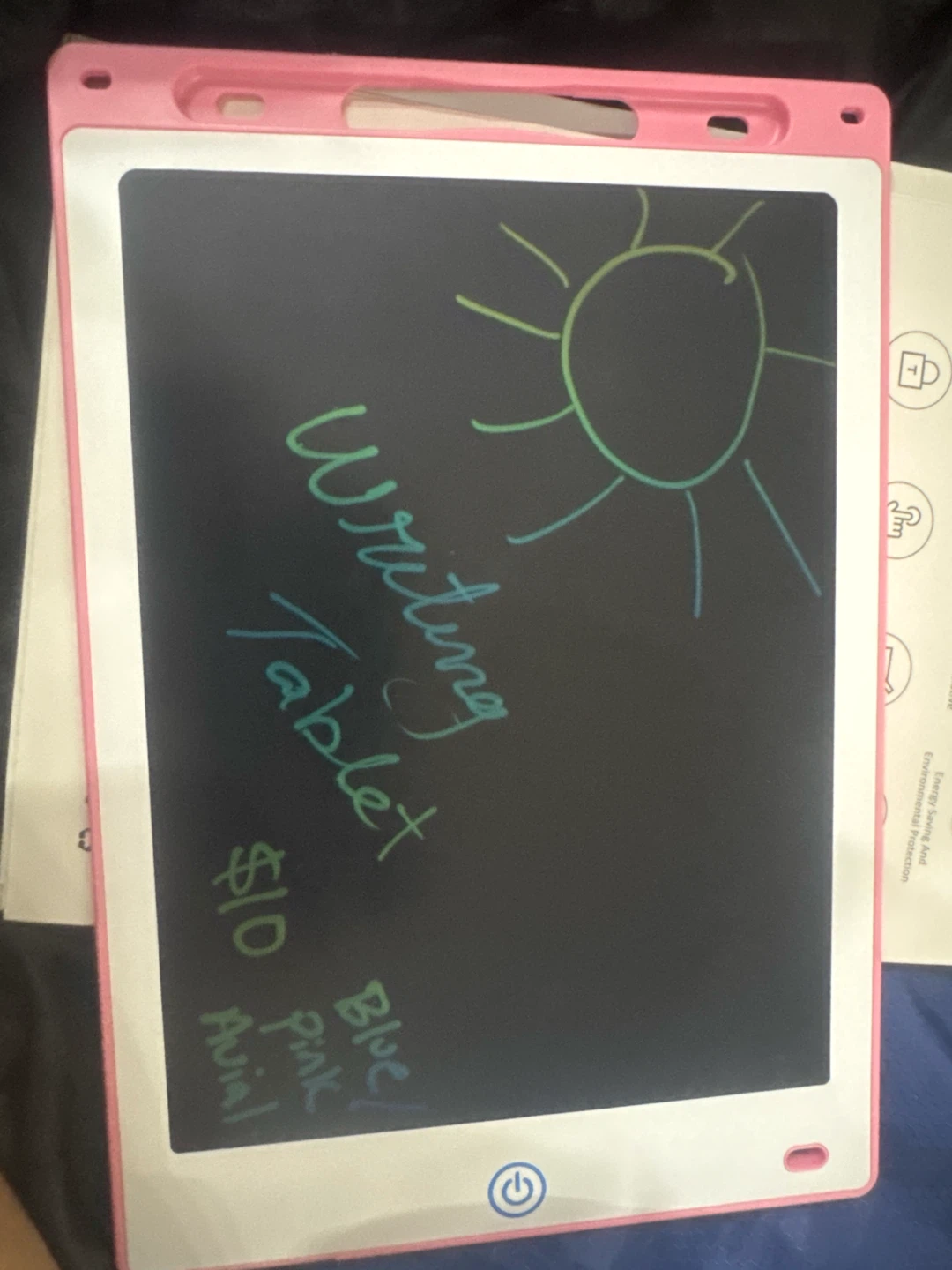 TEKFAN 10" LCD Writing Tablet - Pink/blue