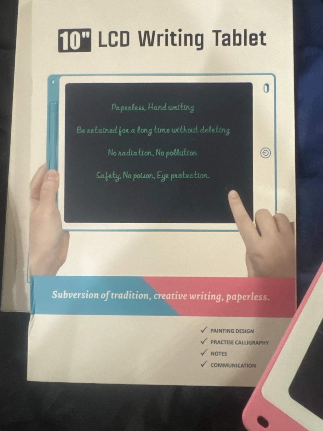 TEKFAN 10" LCD Writing Tablet - Pink/blue - photo 4