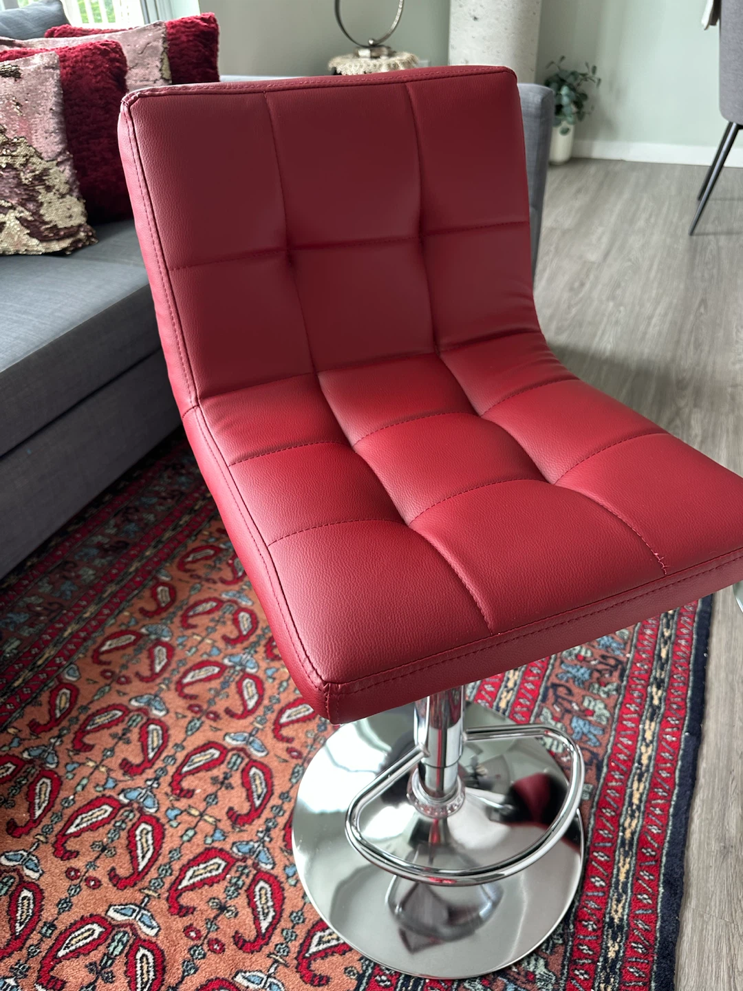 Red Bar Stool (2) - photo 2