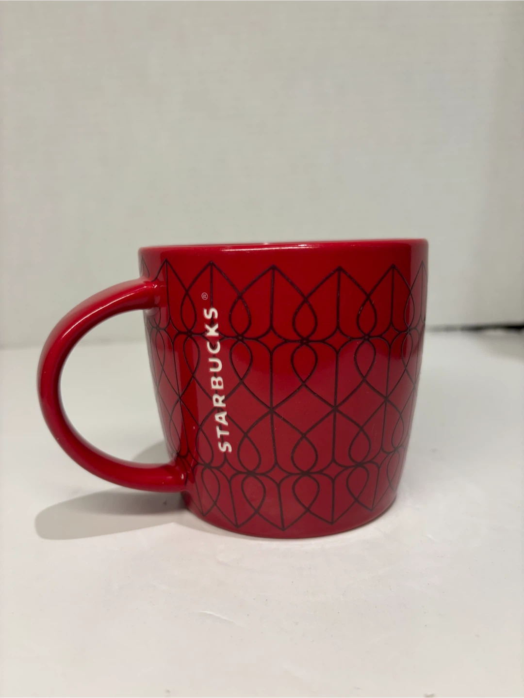 Starbucks Red Heart Pattern Mug
