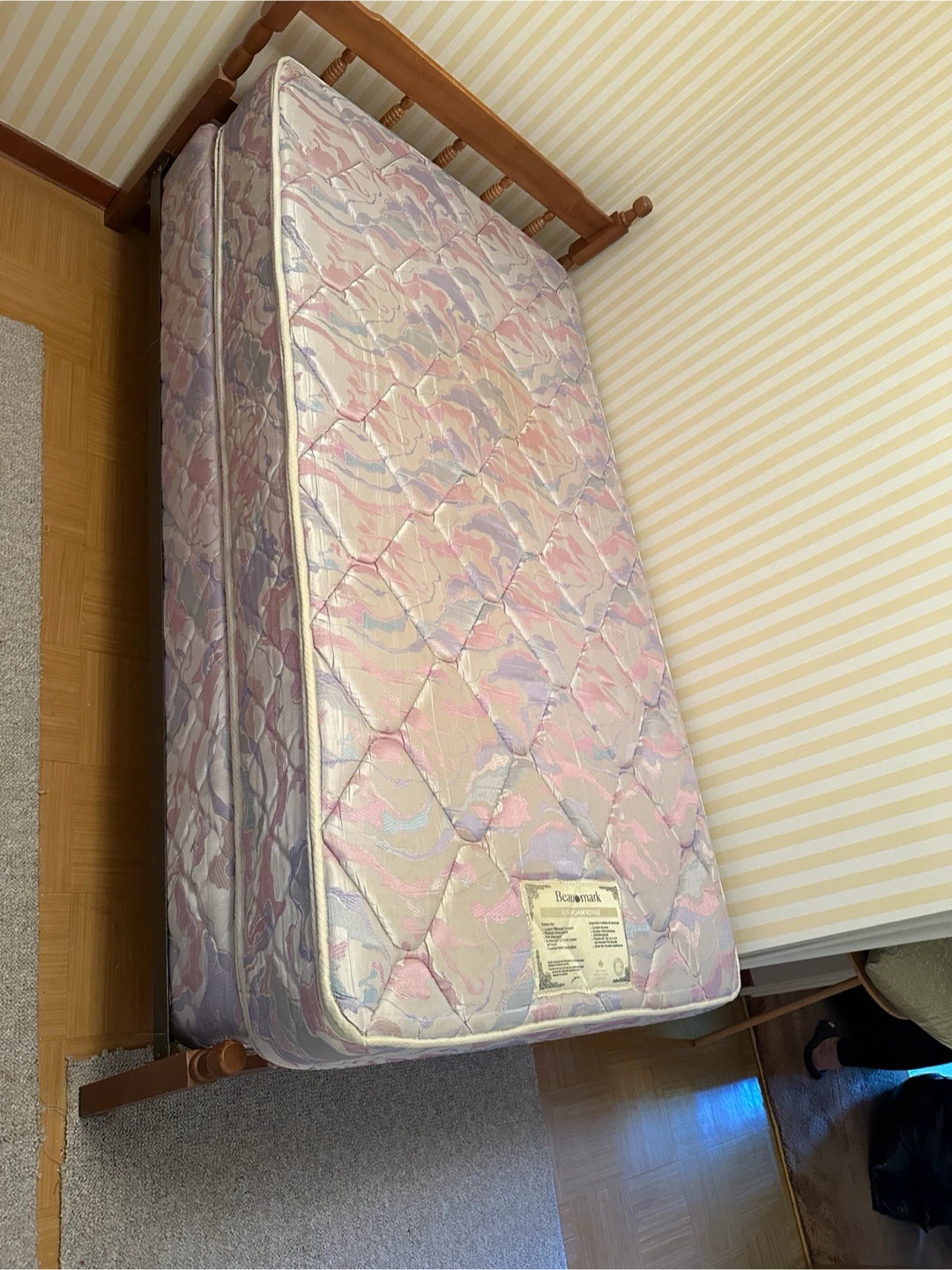 Maple Twin Bed with Beaumont Single Mattress