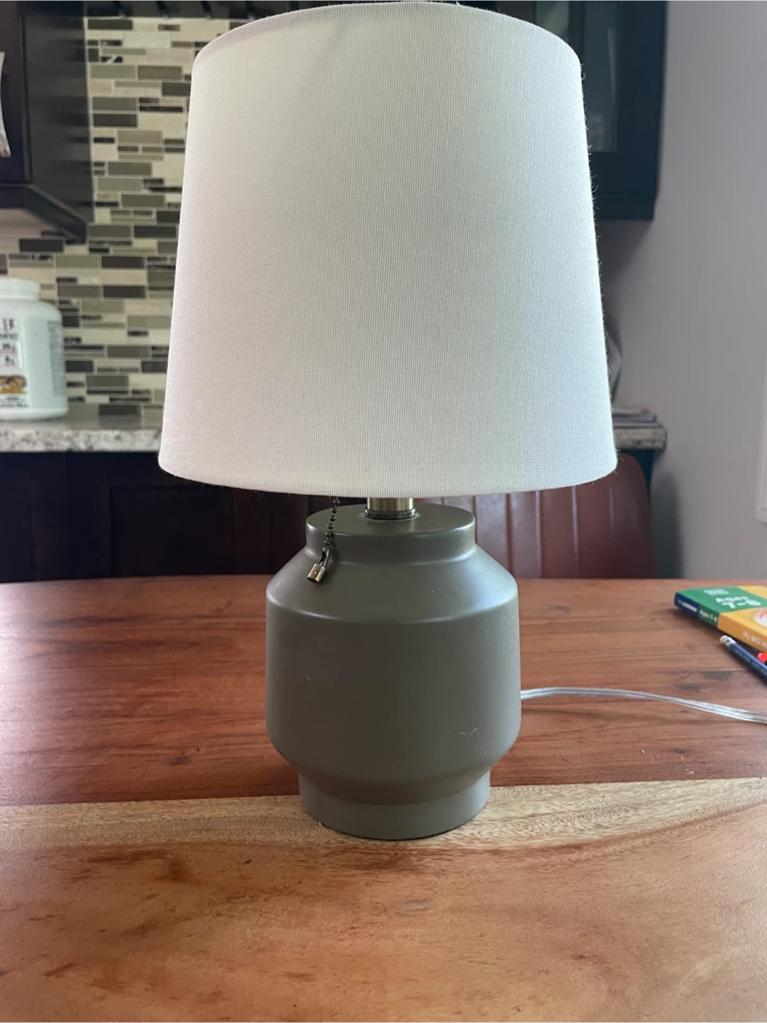 Small Table Lamp with White Shade - photo 2
