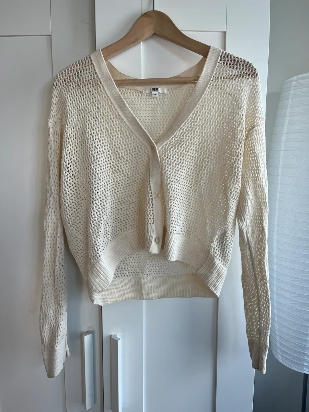UNIQLO Women's Cropped Cardigan Sweater - Cream