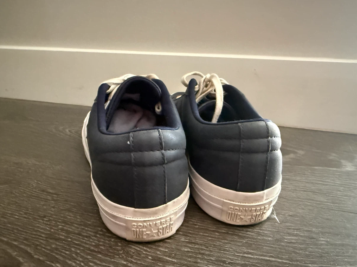 Converse One Star Leather Sneakers Navy Size 7.5 - photo 3