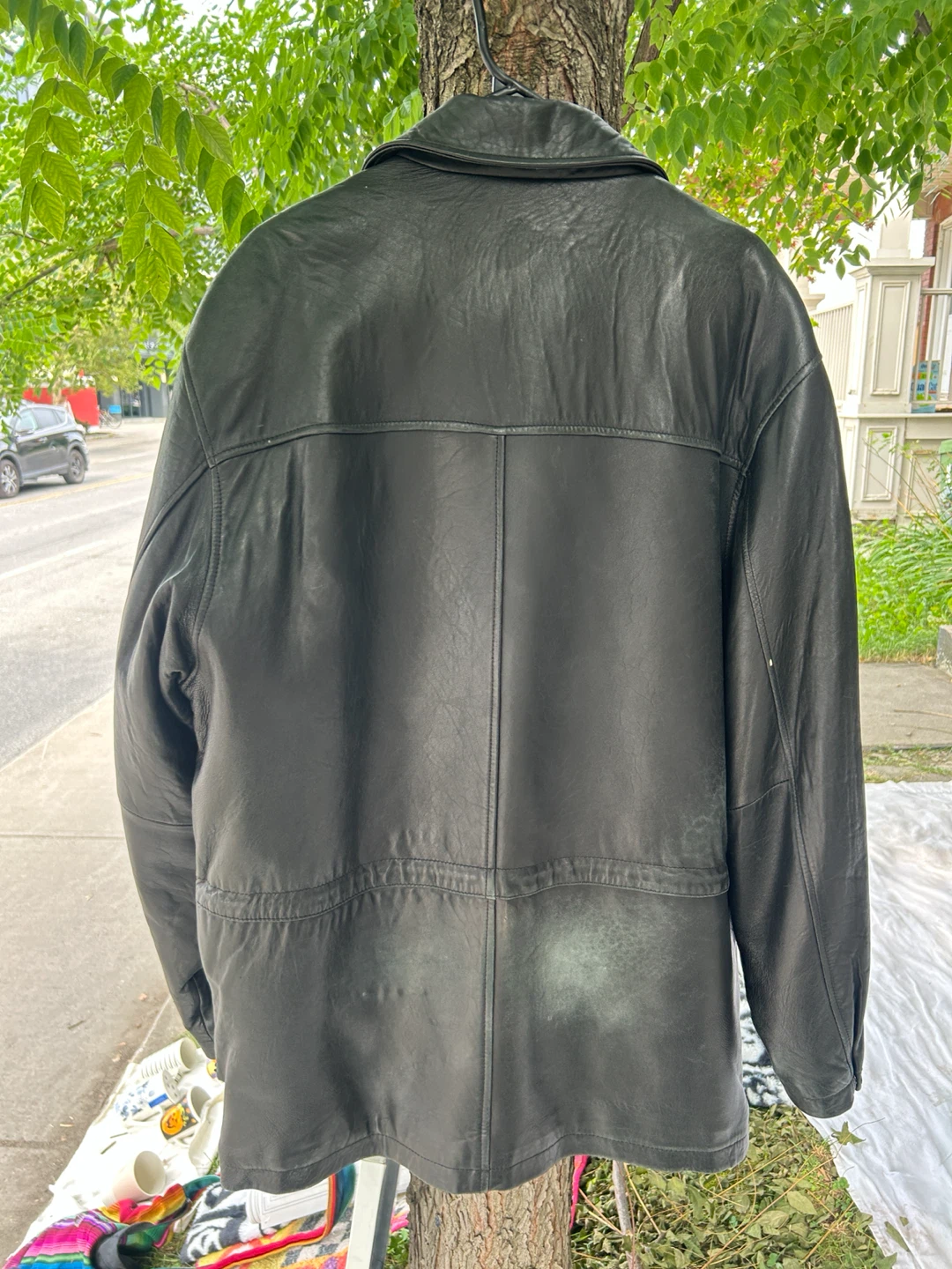 Men's Black Leather Jacket Size XXL - photo 2