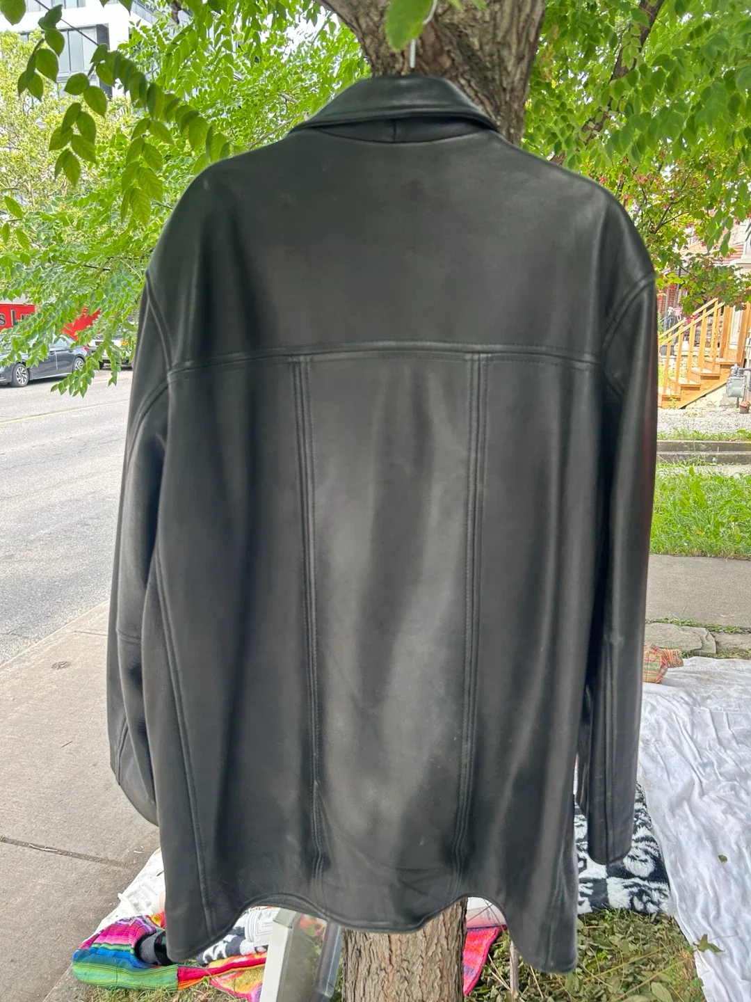Oscar leopold Black Leather Jacket - photo 2