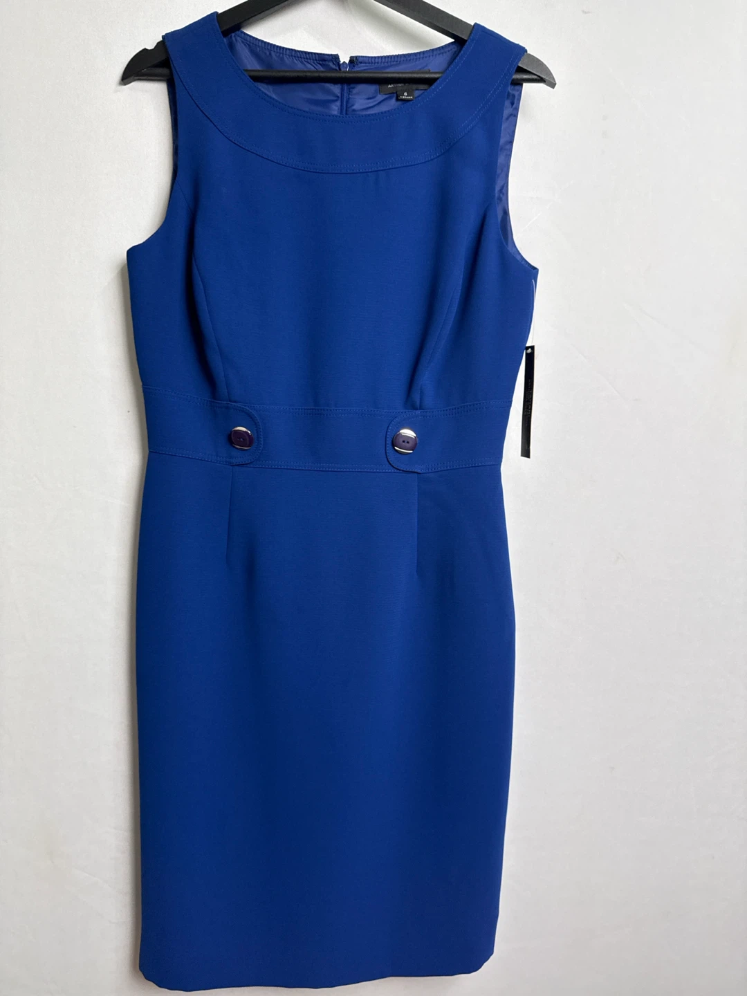 Tahari Arthur S. Levine Blue Sheath Dress Size 6