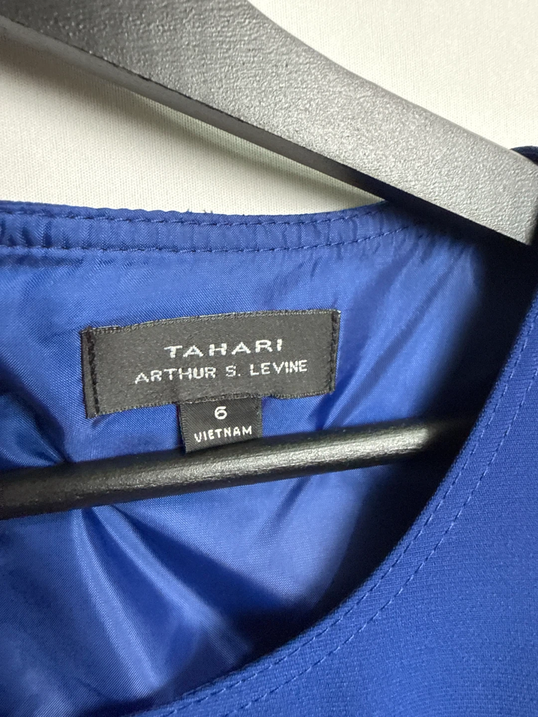 Tahari Arthur S. Levine Blue Sheath Dress Size 6 - photo 3