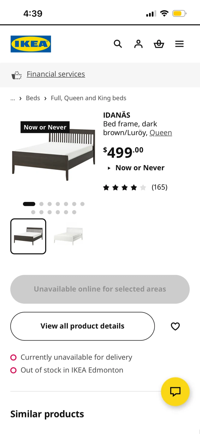 IKEA IDANÄS Bed Frame - Dark Brown - Queen - photo 3