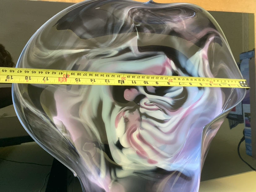 Swirl Glass Art Bowl Decorative Vase - photo 2