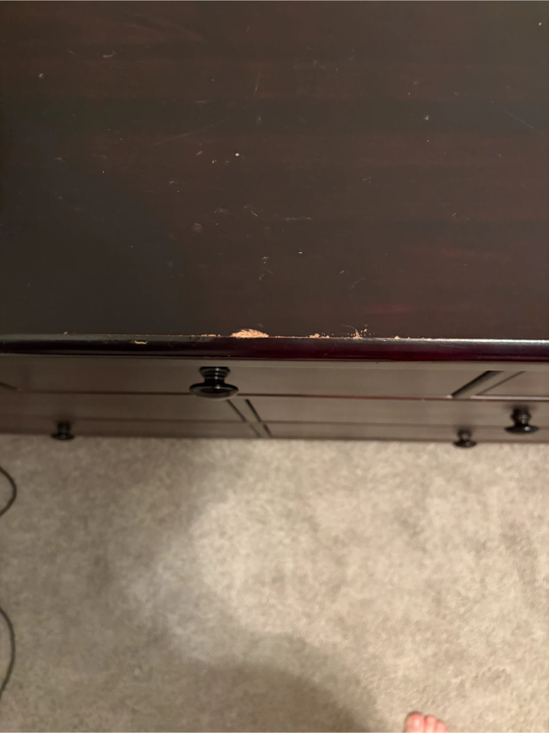 Dark Wood Dresser with 7 Drawers - photo 4