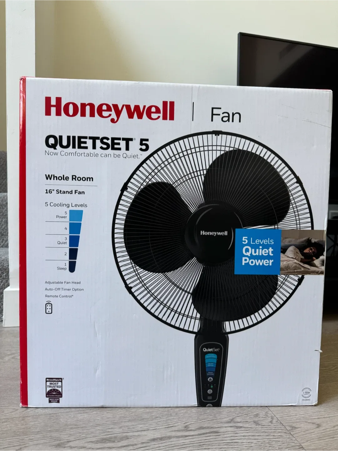 Honeywell QuietSet 5 16" Stand Fan