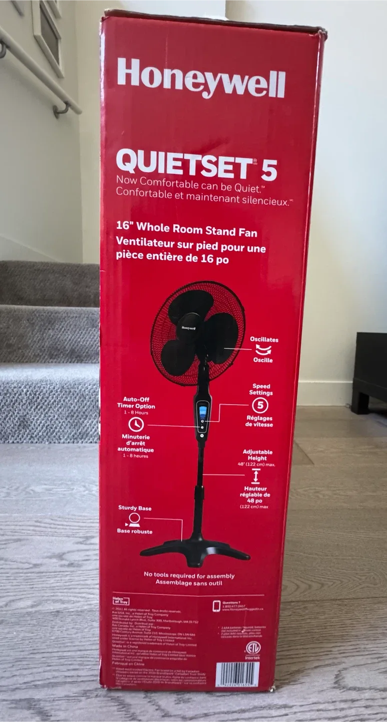 Honeywell QuietSet 5 16" Stand Fan - photo 2