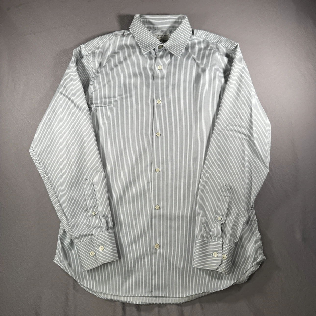Banana Republic Non Iron Classic Fit Striped Dress Shirt - photo 4