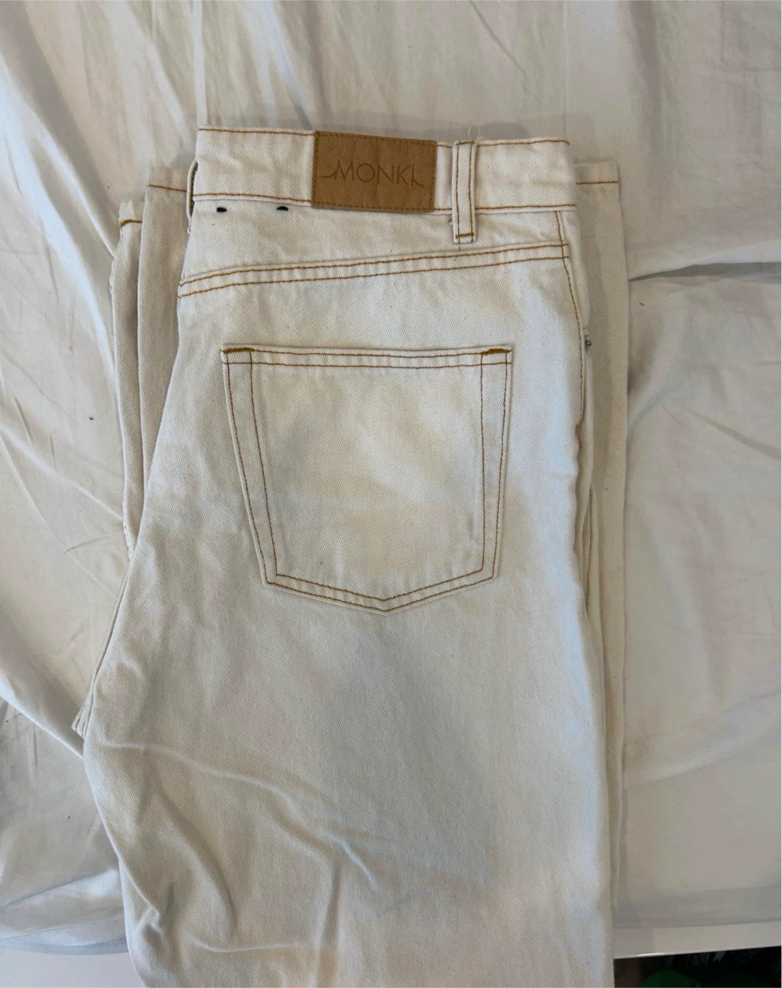 White Denim Jeans Size