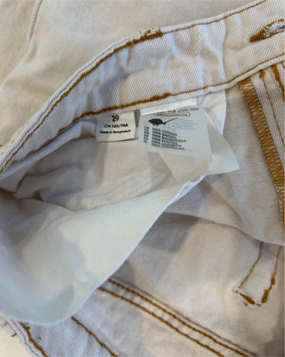 White Denim Jeans Size - photo 3