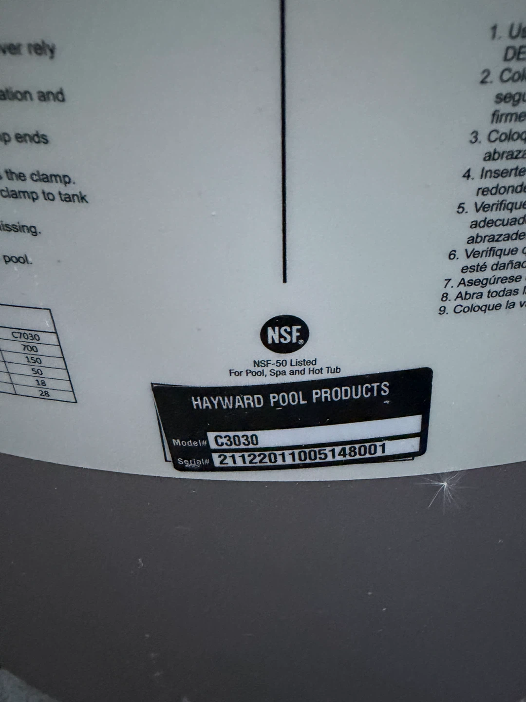 Hayward Pool Products C3030 Pool Filter - photo 2