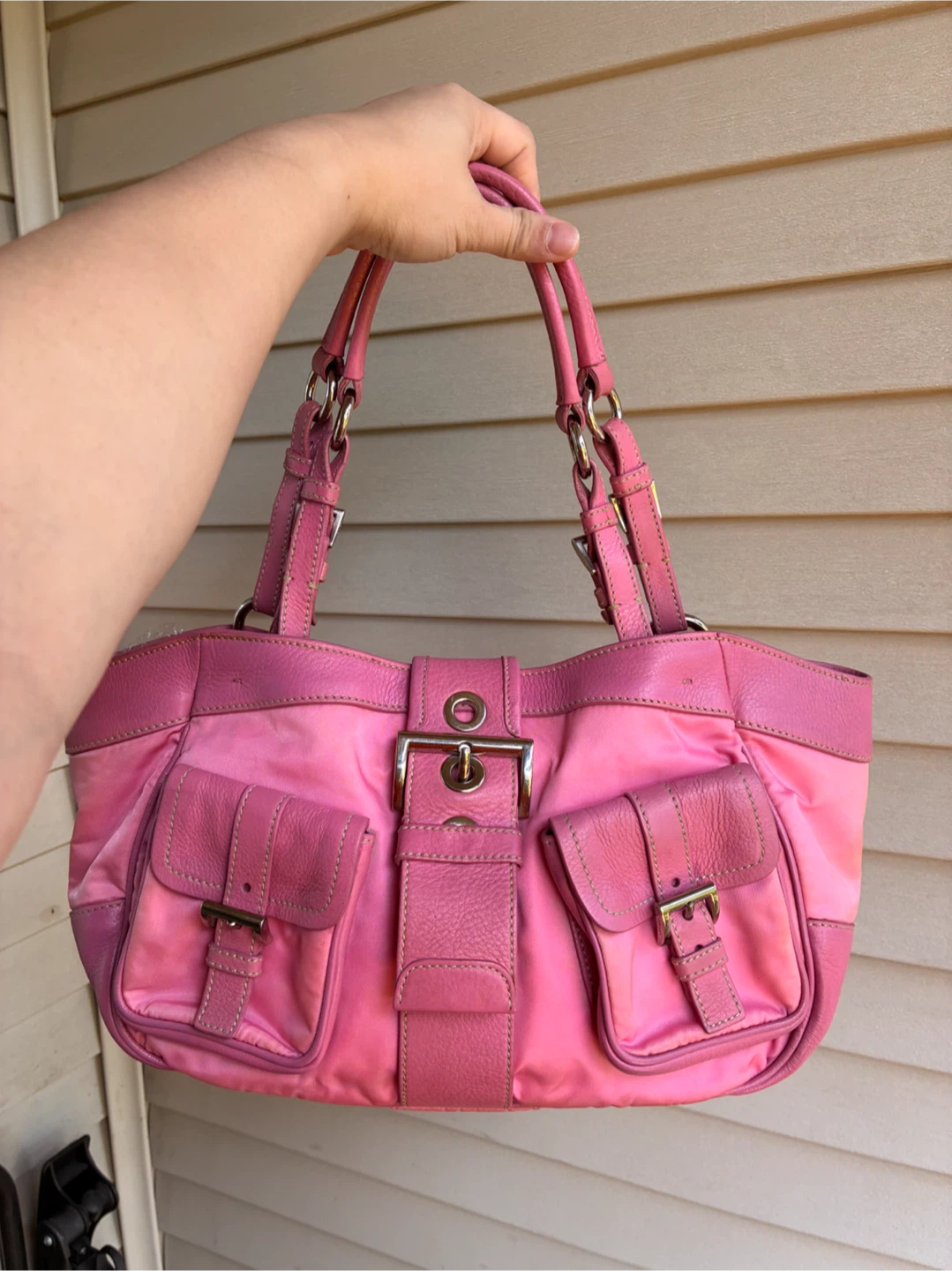 Authentic prada pink shoulder bag