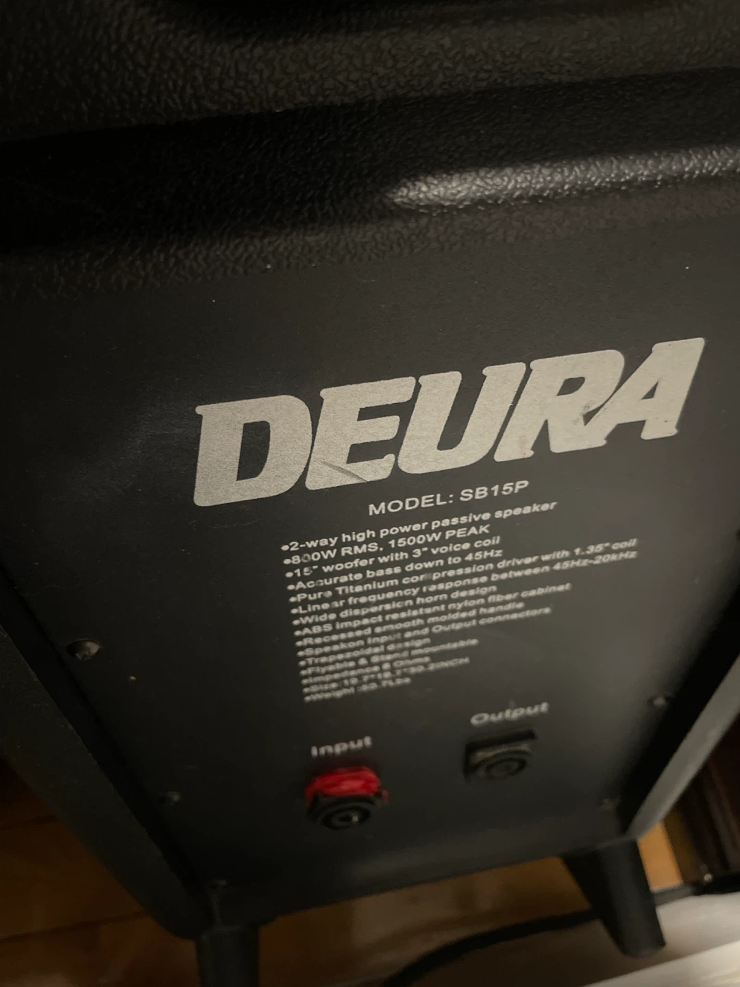 DEURA SB15P 2-Way High Power Passive Speaker - photo 3