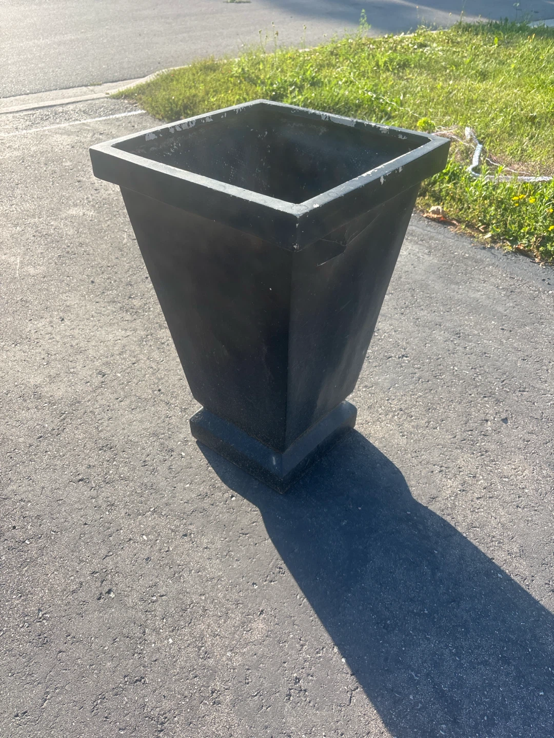 Black Square Tapered Planter