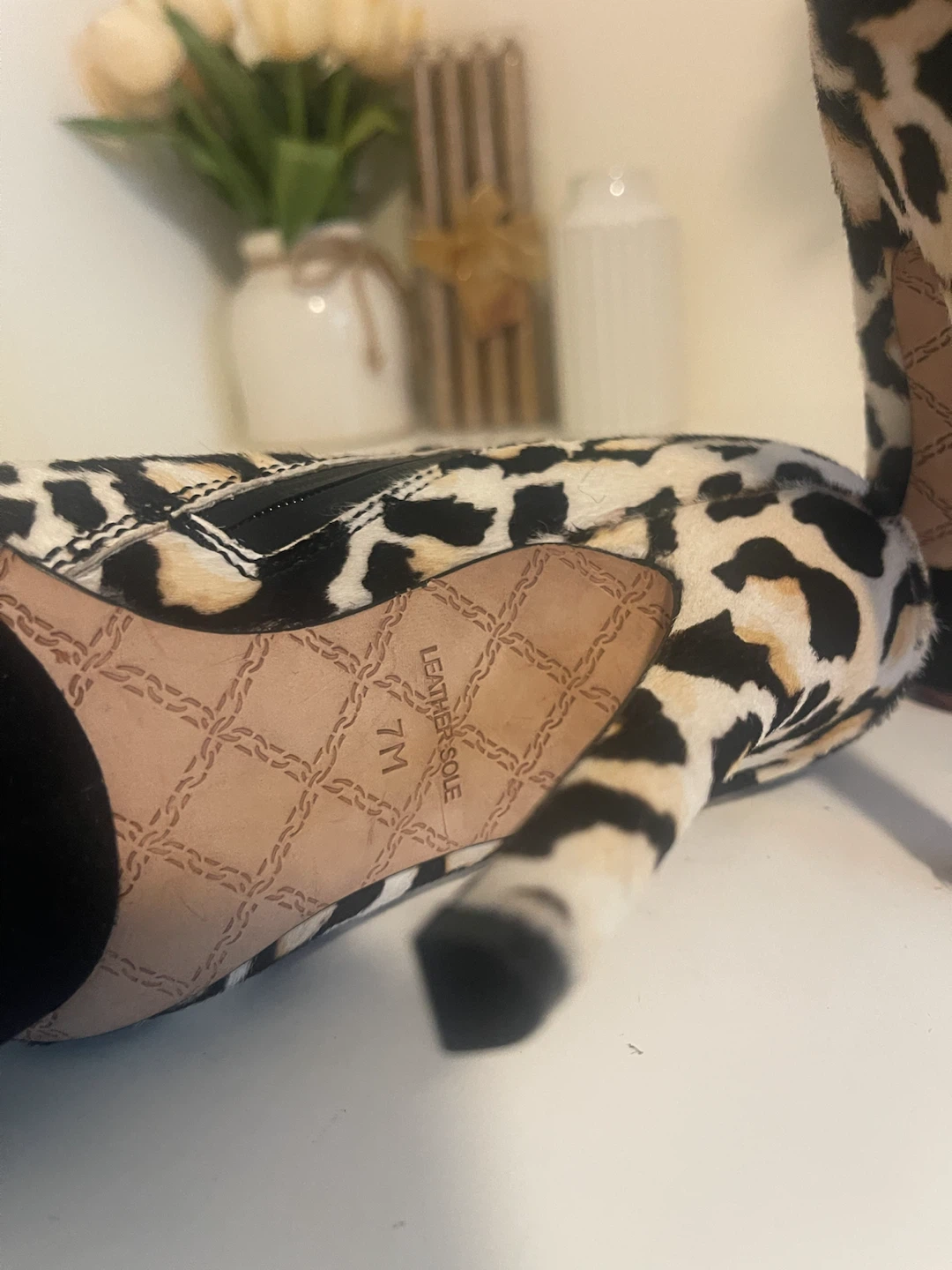 Leopard Print Ankle Boots Size 7M - photo 5
