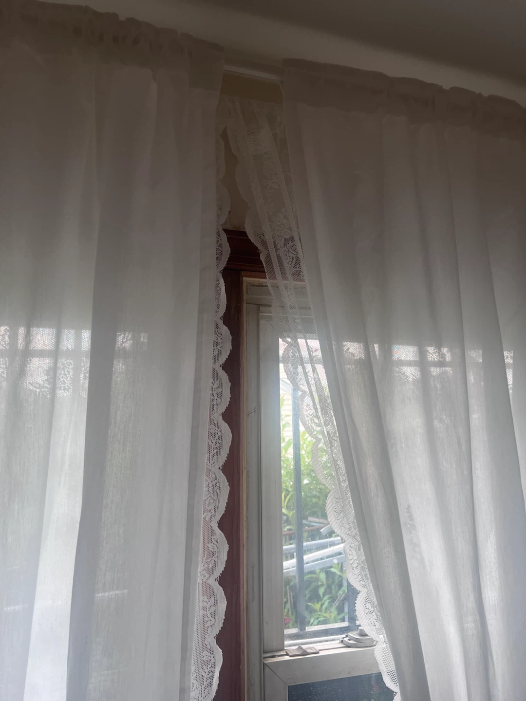 White Lace Trim Curtains - photo 4
